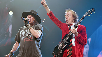 Axl Rose and Angus Young, Guns N' Roses HD wallpaper