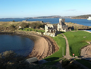 Inchcolm Abbey Castle, Scotland, building, sky, castle, land HD wallpaper