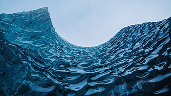 Ice, Waves, Minimalism, Glacier, Frozen HD wallpaper