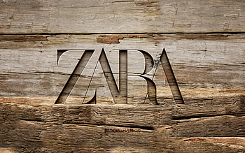 Zara wooden logo, , wooden backgrounds, brands, Zara logo, creative, wood carving, Zara HD wallpaper