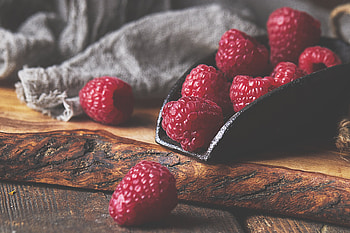 Fruits, Food, Raspberry, Berries, Wood, Tree, Table HD wallpaper