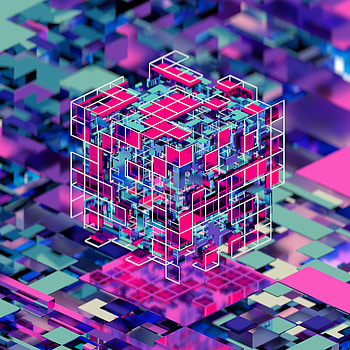 Multicolored, Motley, 3D, Volume, Cube HD phone wallpaper