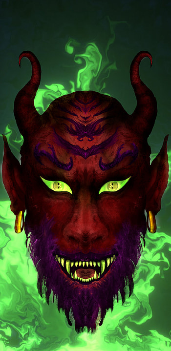 Devil, jaw, art HD phone wallpaper