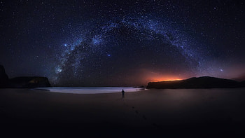 The Milky Way Over The Southwestern Alentejo And Vicentine Coast, milky-way, nature HD wallpaper