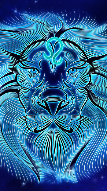 Leo Zodiac Sign, Majestic lion, Fiery personality, Fierce leadership HD phone wallpaper