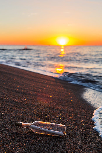 Message in a Bottle, Beachside beauty, Natural scenery, Serene landscape HD phone wallpaper