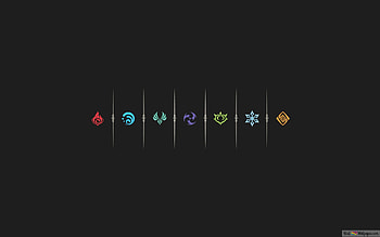 Genshin Impact - The Elemental, Genshin Minimalist HD wallpaper