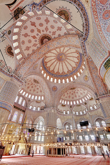Blue Mosque, Interior view, Istanbul, Incredible HD phone wallpaper