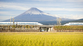 Bullet Train, Mount Fuji, Shinkansen trains, Blazblue HD wallpaper