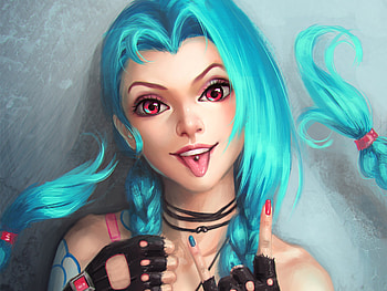 Jinx League Of Legends 2016, jinx-league-of-legends, league-of-legends, games, anime, anime-girl, deviantart HD wallpaper