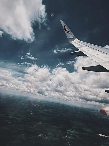 Nature, Sky, View From Above, Flight, Airplane Wing, Wing Of The Plane HD phone wallpaper