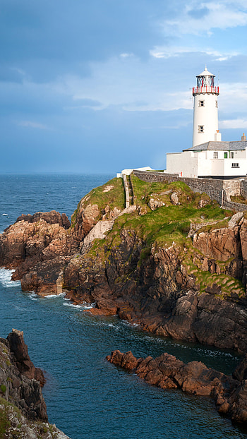 building, horizon, ocean, man made, lighthouse HD phone wallpaper