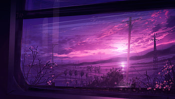 Powerline Scenery View From Window , synthwave, artist, artwork, digital-art HD wallpaper