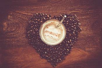 Coffee, Miscellanea, Miscellaneous, Cup, Table, Foam, Coffee Beans HD wallpaper