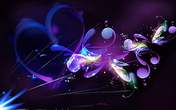Black and Purple Abstract HD wallpaper