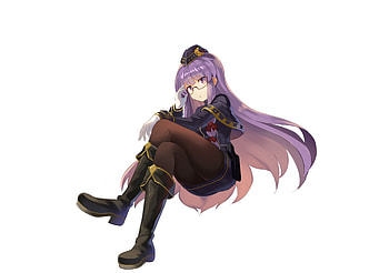 Touhou, purple hair, anime girl, Patchouli Knowledge HD wallpaper