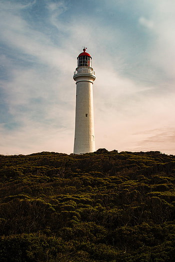 Nature, Sky, Bush, Structure, Lighthouse HD phone wallpaper