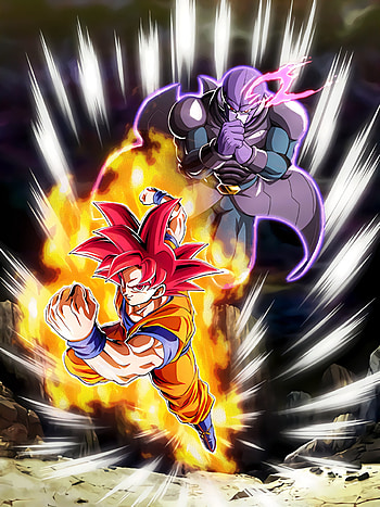 SSG Goku & Hit, Dokkan Battle, DBS, Dragon Ball Super, Dokkan HD phone wallpaper