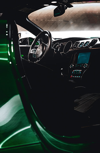 Ford, Cars, Car, Machine, Steering Wheel, Control Panel, Rudder, Salon, Ford Mustang HD phone wallpaper