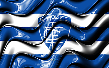 Empoli FC flag, , blue and white 3D waves, Serie A, italian football club, football, Empoli logo, soccer, Empoli FC HD wallpaper