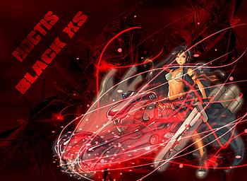 Lady Biker, black, motorcycle, girl, bikini, red, bike, cool, project, female HD wallpaper