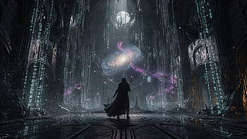 Wizard, Hologram, Galaxy HD wallpaper