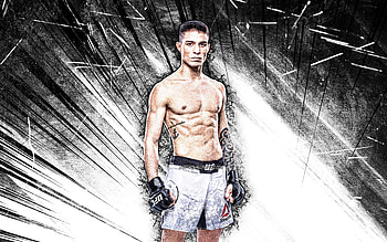 Felipe Colares, grunge art, brazilian fighters, MMA, UFC, Mixed martial arts, Felipe Colares , white abstract rays, UFC fighters, MMA fighters HD wallpaper