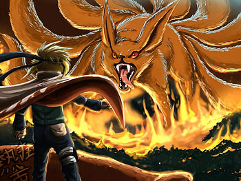Kyuubi Nine Tails, Nine tailed Naruto, Anime power, Mythical HD wallpaper