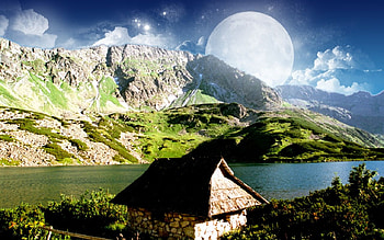 dreamy mountain , dreamy, mountain HD wallpaper