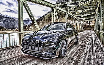 2022, Audi SQ8, , ABT, exterior, front view, black SQ8, tuning SQ8, black SQ8 ABT, German cars, Q8, Audi HD wallpaper
