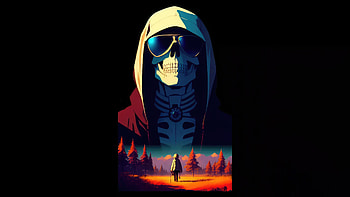 Cool Skull Man, artist, artwork, skull, dark HD wallpaper