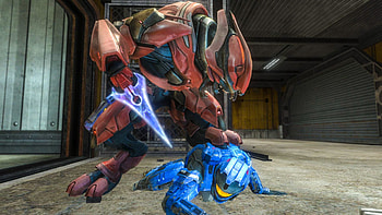 Got you, blue, assassination, kill, elite, reach, red, spartan, Halo HD wallpaper