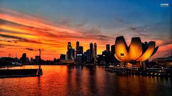 art science museum in singapore r, moder, museum, city, bay, r HD wallpaper