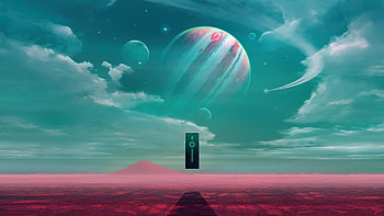 Planet Science Fiction Among Stars , planet, artist, artwork, digital-art, deviantart HD wallpaper