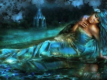Beautiful Mermaid, night, sea, mermaid, beautiful, beautiful face, fantasy, hair, eye, female HD wallpaper