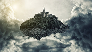 A flying island, island, , 11, 2012, flying, 04 HD wallpaper