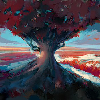 Tree Digital Art , tree, digital-art, artist, artwork, deviantart HD phone wallpaper