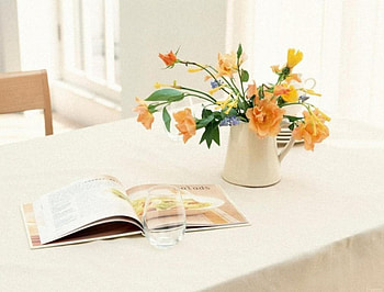 STILL LIFE IN WHITE, books, still life, table, linen, bouquet, roses, glass, flowers HD wallpaper