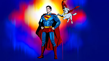 Superman X Krypto Colorful Art, superman, krypto, superman-legacy, superheroes, dc-comics, movies, art, artwork, digital-art, david-corenswet HD wallpaper
