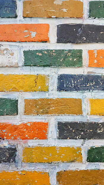 Multicolored, Motley, Texture, Textures, Surface, Wall, Brick HD phone wallpaper