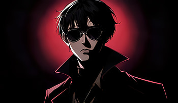 Top MAN, Anime, red, AI Art, red anime HD wallpaper