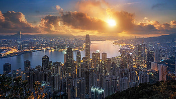 Windows to the city, Urban panorama, Scenic view, Modern architecture HD wallpaper