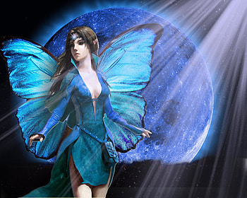 Blue Love, blue, abstract, fantasy, love HD wallpaper