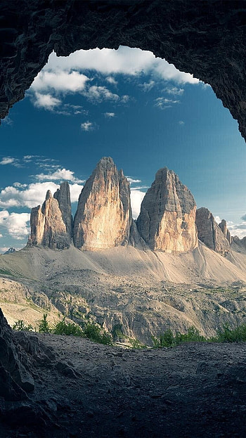 Cave, Mountain Nature HD phone wallpaper