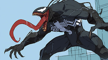 Comic, Venom, Villain, illustration HD wallpaper