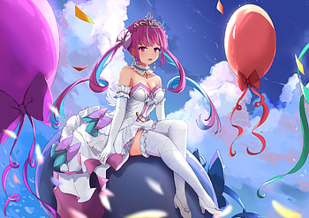 Minato-Aqua, Aqua, girl, Anime, Minato HD wallpaper