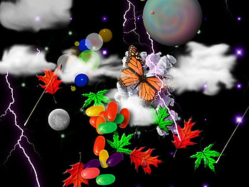 Childhood Thoughts, nature, abstract, fantasy, collage HD wallpaper
