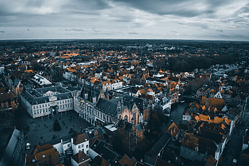 Cities, Architecture, City, Building, View From Above, Belgium, Bruges HD wallpaper