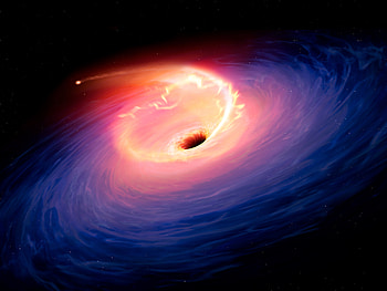 Black hole, space, clouds, swirl, art HD wallpaper
