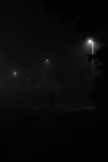 Night, Lights, Silhouette, Bw, Chb HD phone wallpaper
